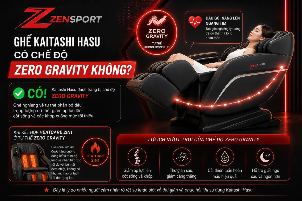 Ghế Kaitashi Hasu Có Chế Độ Zero Gravity Không?