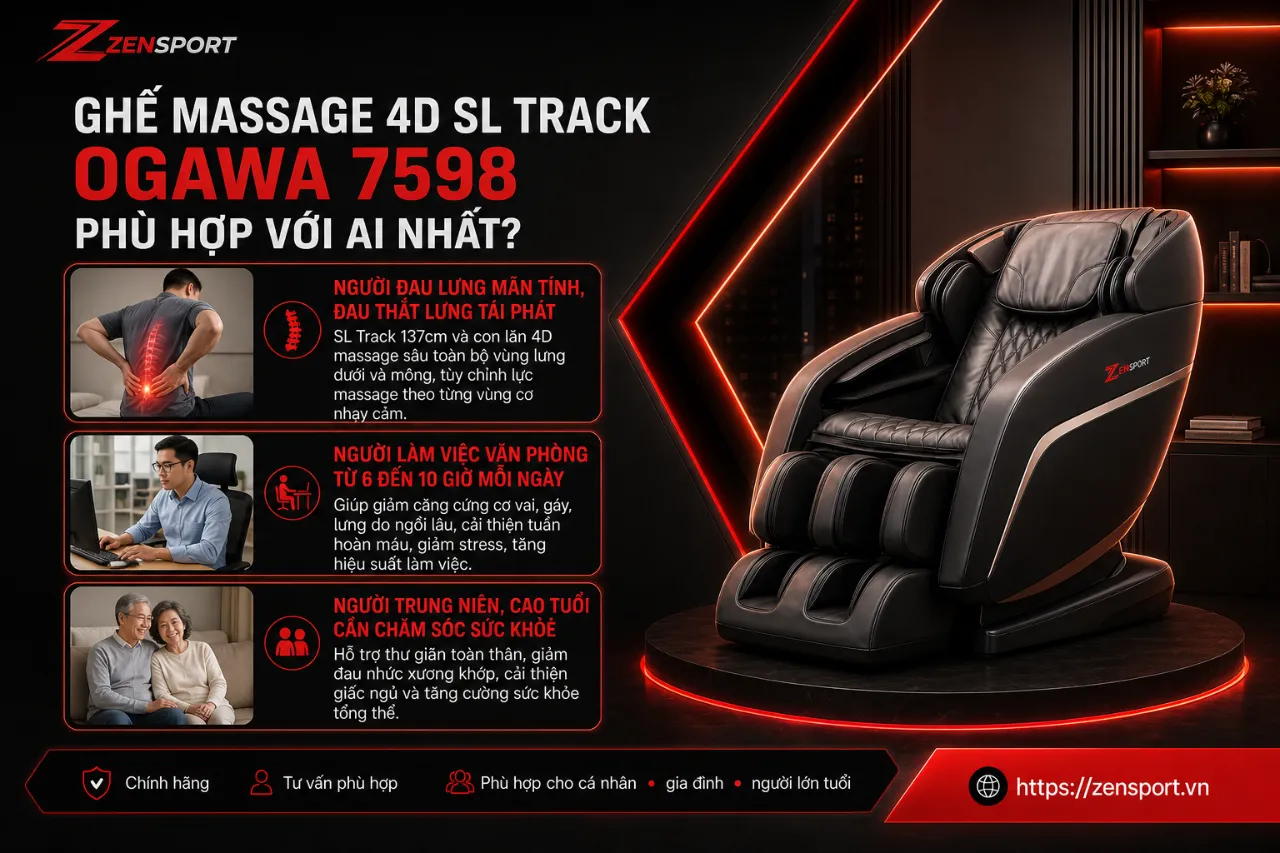 Ghế Massage 4D SL Track Ogawa 7598 Phù Hợp Với Ai Nhất?