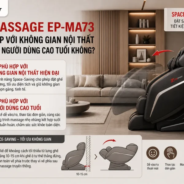 Ghế Massage Panasonic EP-MA73: RealPro Ultra 4D, Sưởi Kép