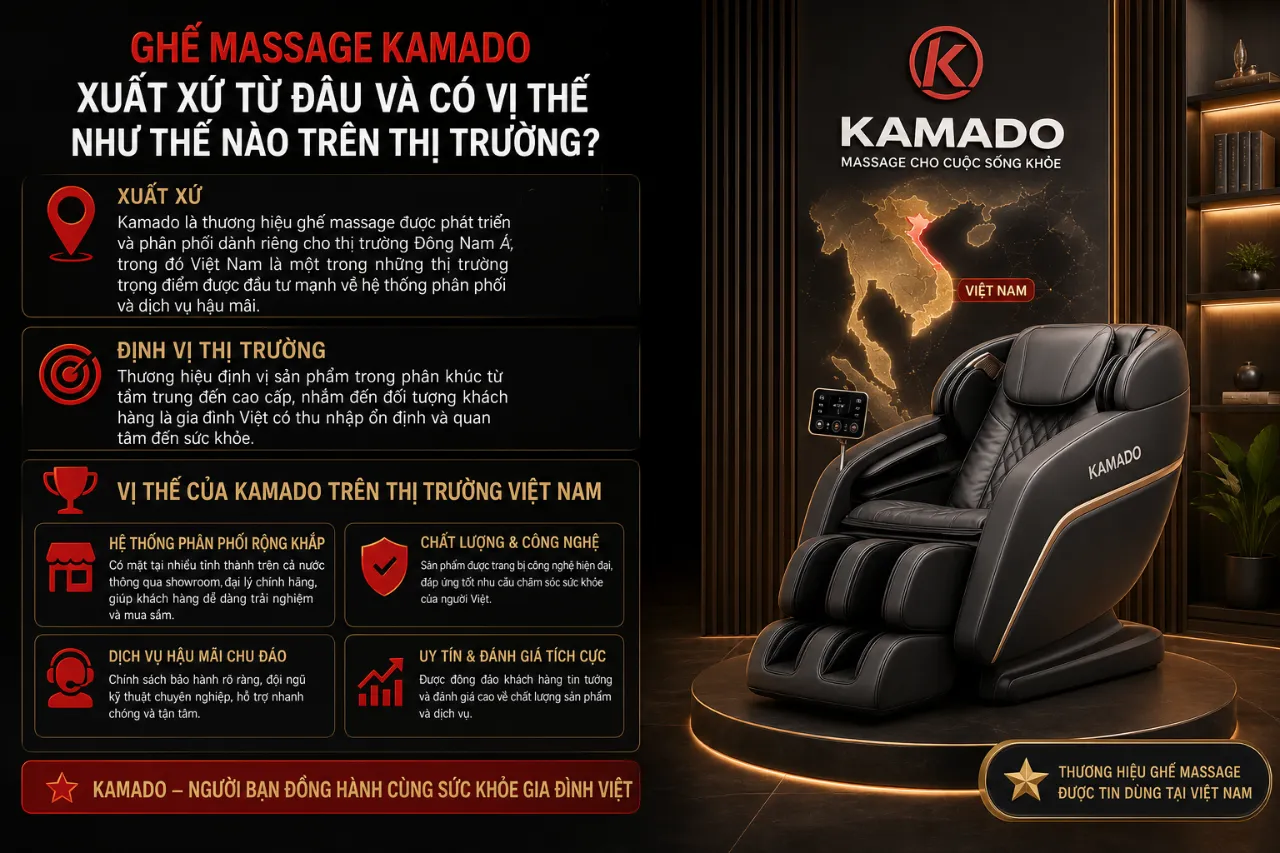 Ghế Massage Kamado Xuất Xứ Từ Đâu Và Có Vị Thế Như Thế Nào Trên Thị Trường?