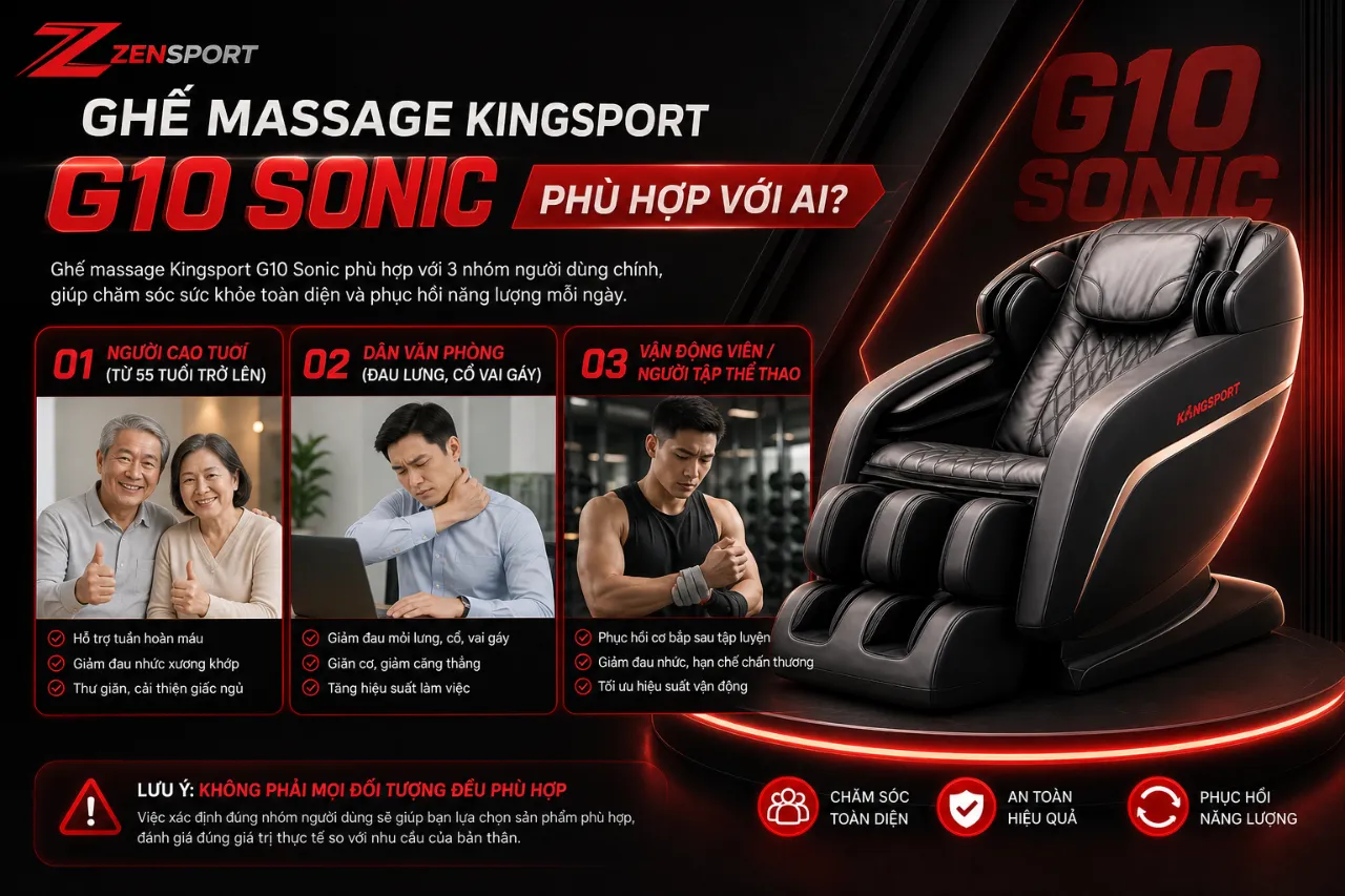 Ghế Massage Kingsport G10 Sonic Phù Hợp Với Ai?