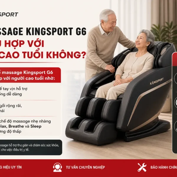 Ghế Massage Kingsport G6: 12 Bài Massage, Zero Gravity