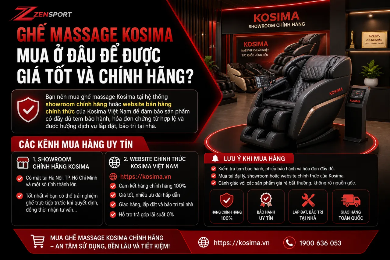 Ghế Massage Kosima Mua Ở Đâu Để Được Giá Tốt Và Chính Hãng?