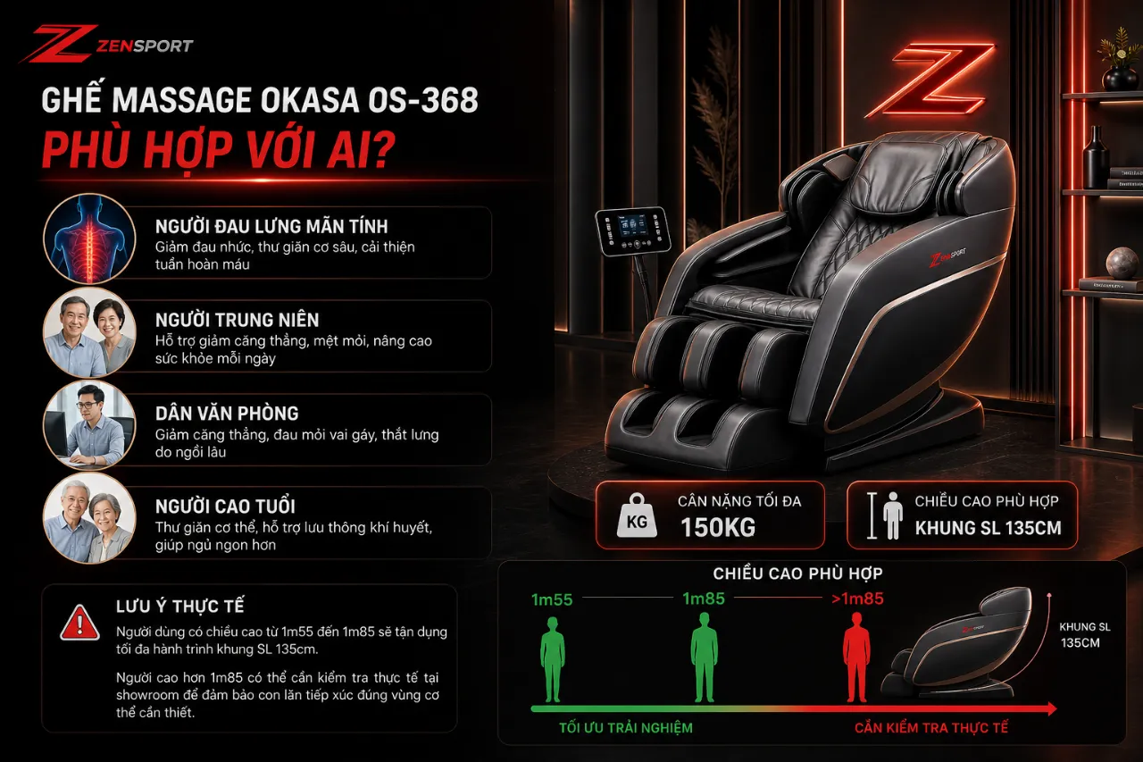 Ghế Massage Okasa OS-368 Phù Hợp Với Ai?