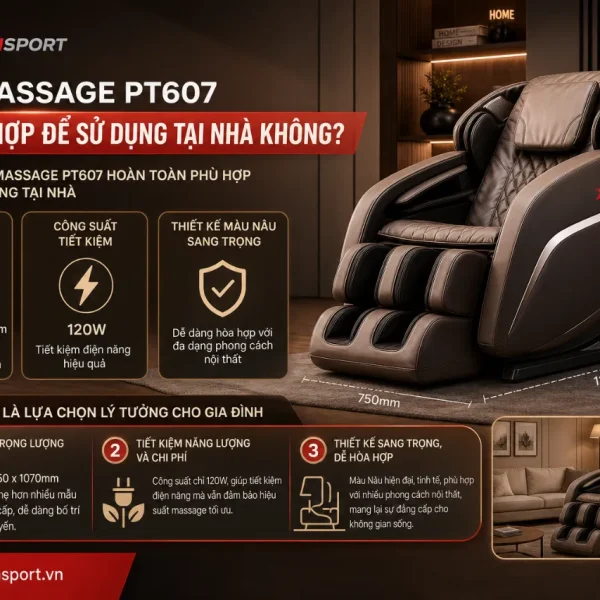 Ghế Massage Fuji Luxury PT607: Bi Chạy 3D, Body Scan