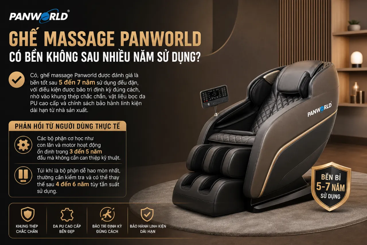 Ghế Massage Panworld Có Bền Không Sau Nhiều Năm Sử Dụng?