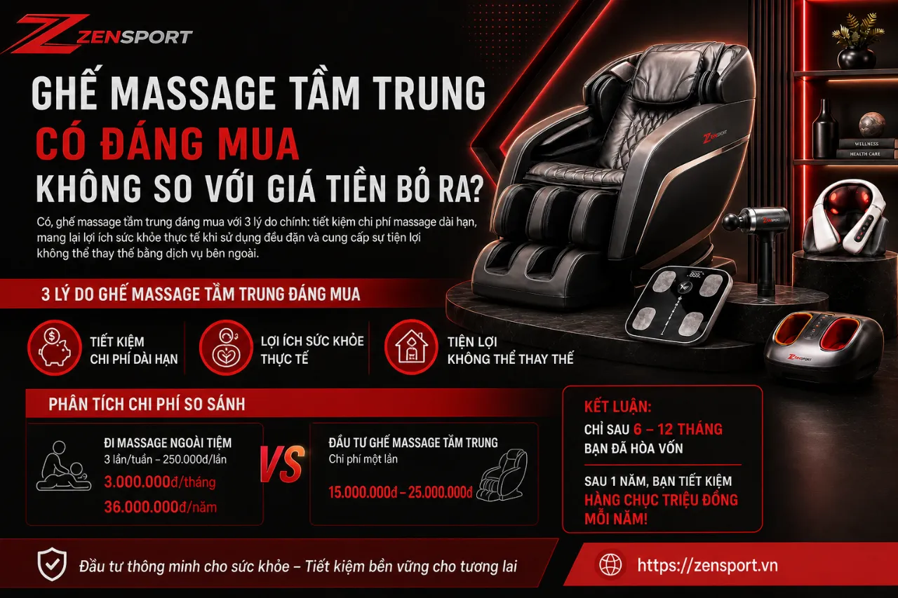 Ghế Massage Tầm Trung Có Đáng Mua Không So Với Giá Tiền Bỏ Ra?