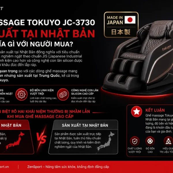 Ghế Massage Tokuyo JC-3730: 4D MAX Plus, Massage Lòng Bàn Tay