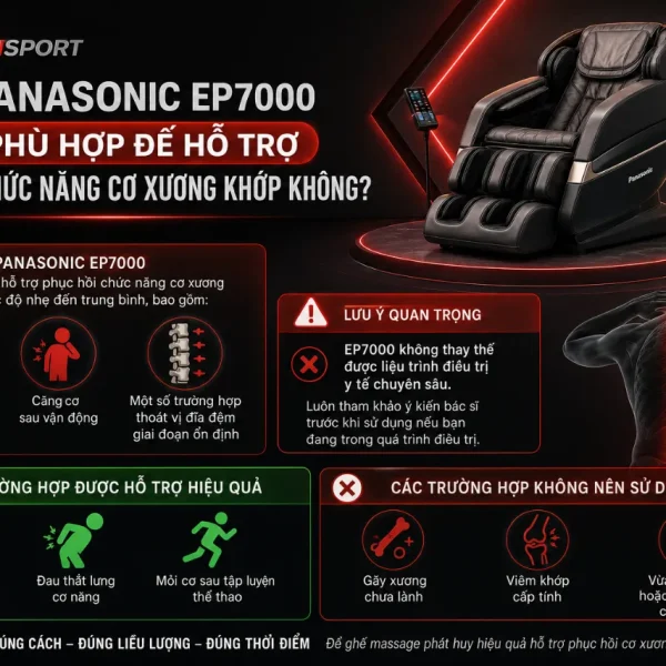 Ghế Massage Panasonic EP7000: Con Lăn 3D, Ngả Như Giường