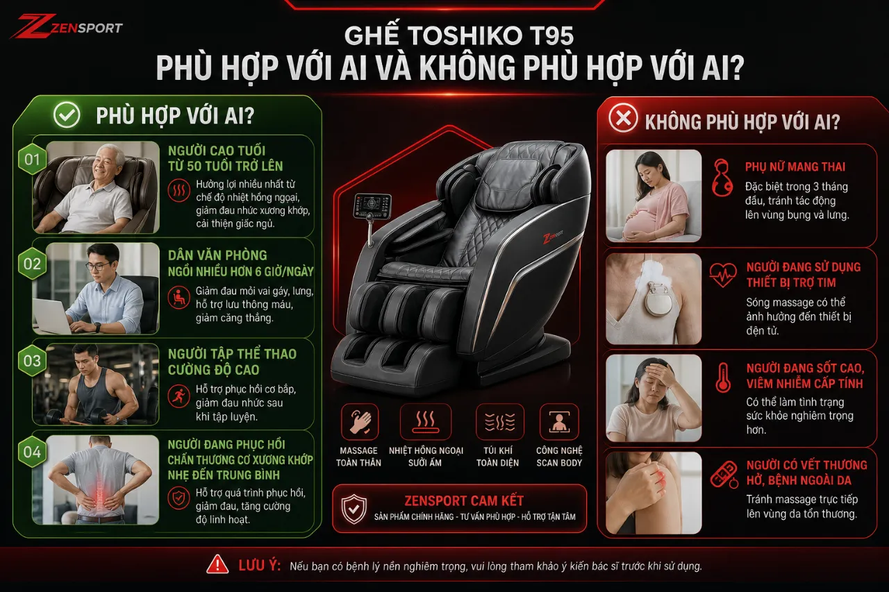 Ghế Toshiko T95 Phù Hợp Với Ai Và Không Phù Hợp Với Ai?