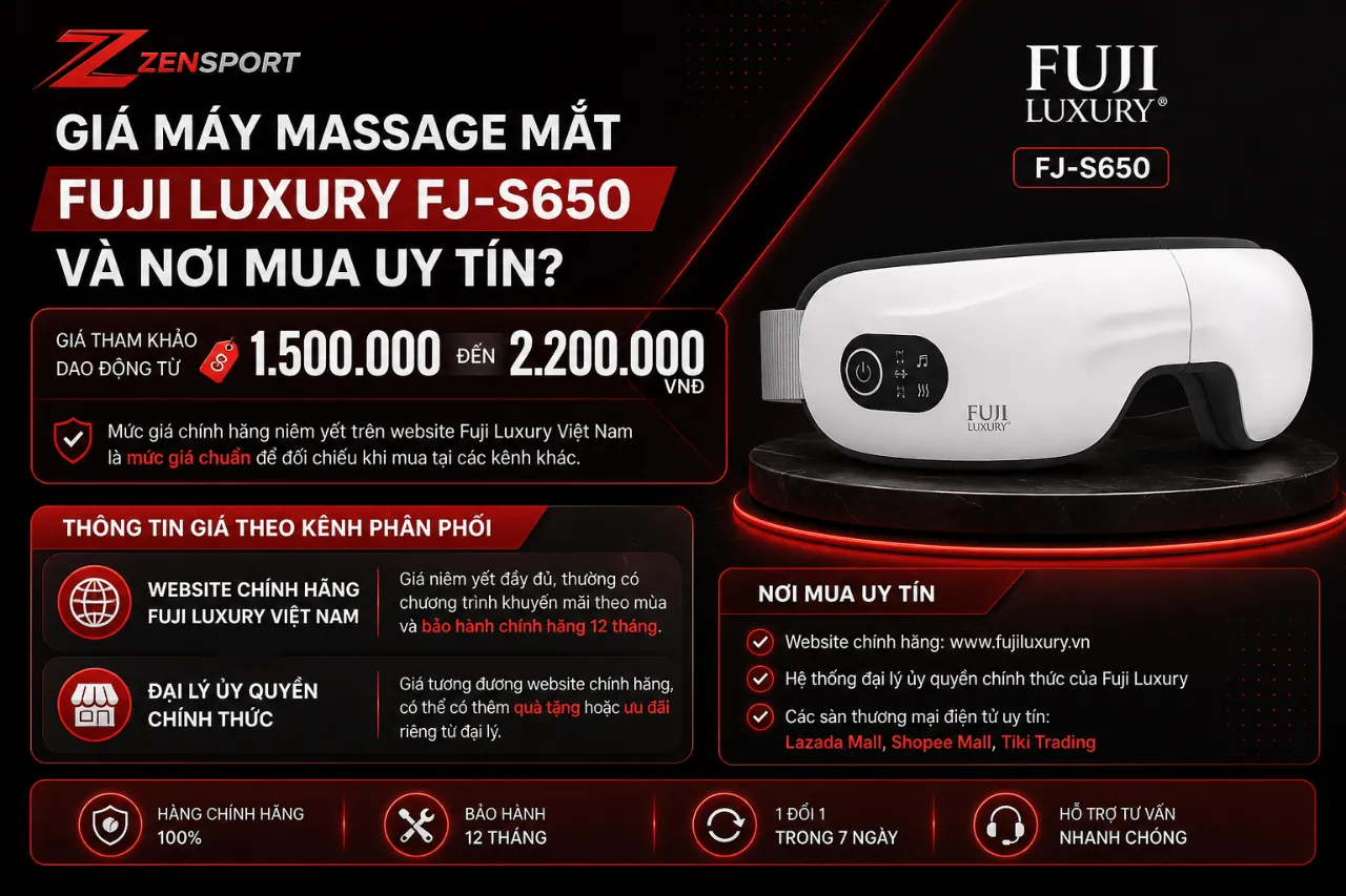 Giá Máy Massage Mắt Fuji Luxury FJ-S650 Và Nơi Mua Uy Tín?