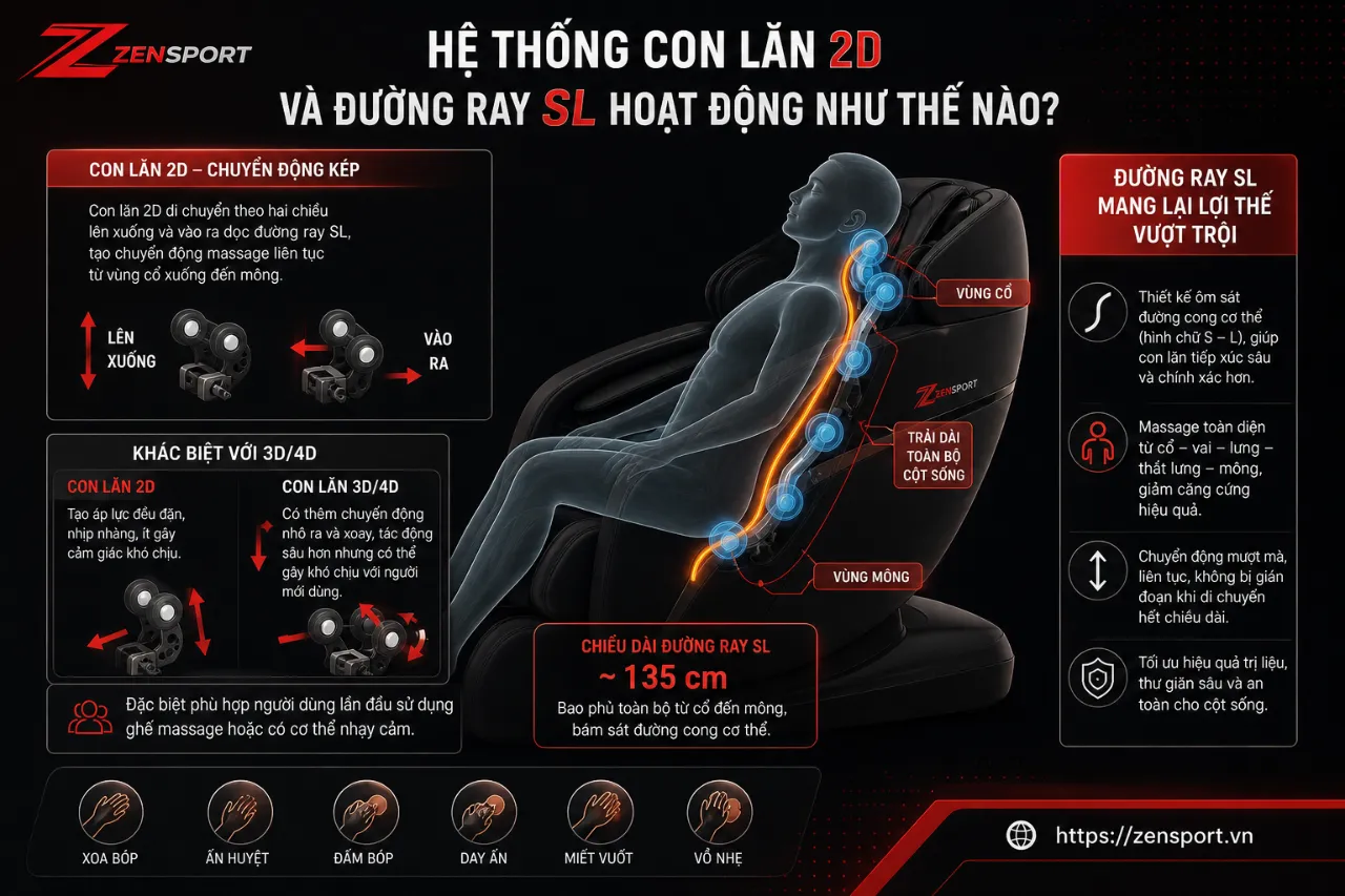 Hệ Thống Con Lăn 2D Và Đường Ray SL Hoạt Động Như Thế Nào?