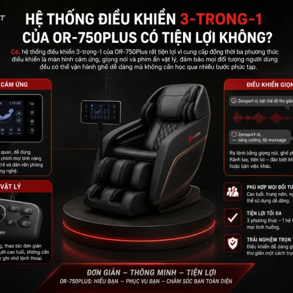 Ghế massage Oreni OR-750Plus: Con lăn 10D, AI cảm biến