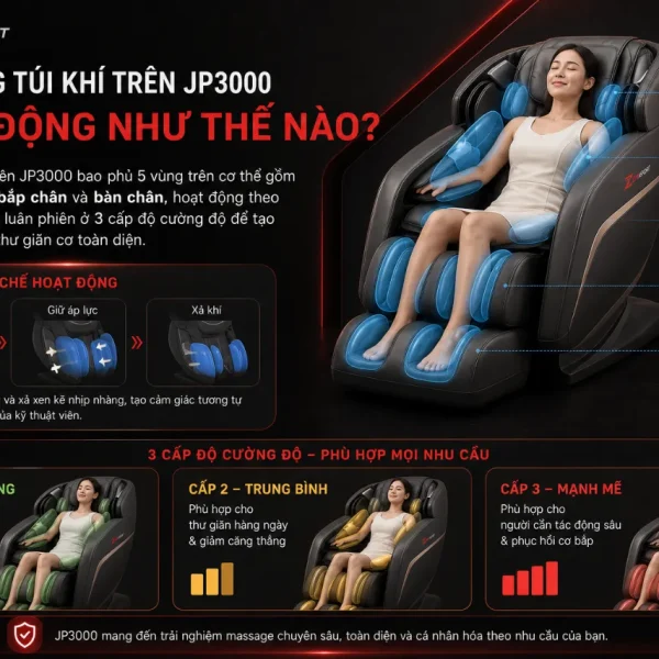Ghế Massage Fuji Luxury JP3000: Body Scan, Zero Gravity