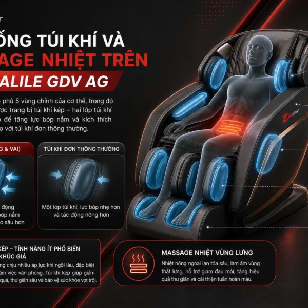 Ghế Massage ELIP Galile GDV AG: Massage 2E, Không Trọng Lực