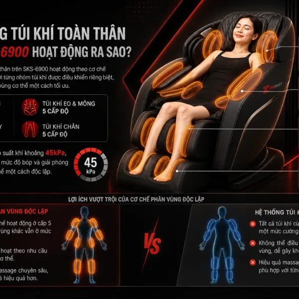 Ghế Massage Fujiiryoki SKS-6900: Deep Extreme Mecha PRO, Cảm Biến 3D