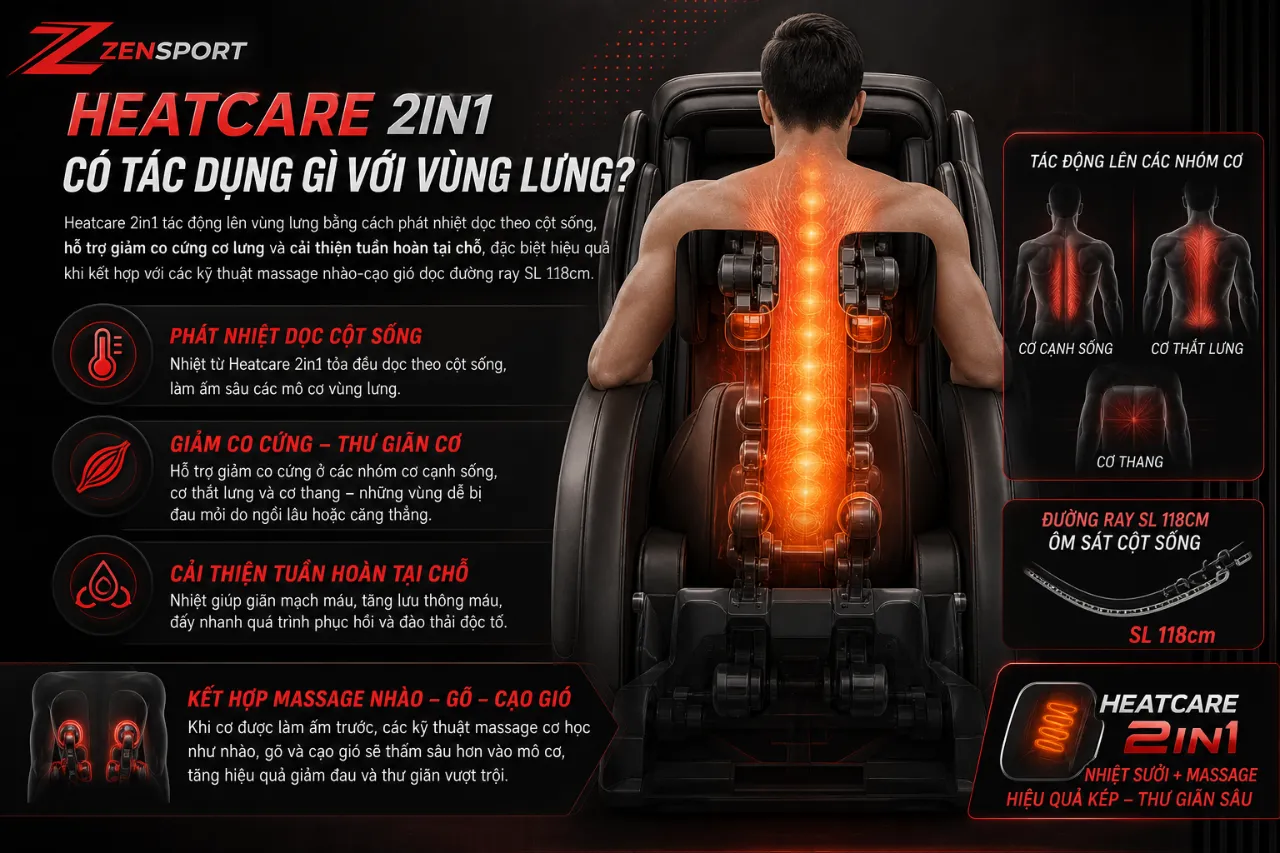 Heatcare 2in1 Có Tác Dụng Gì Với Vùng Lưng?