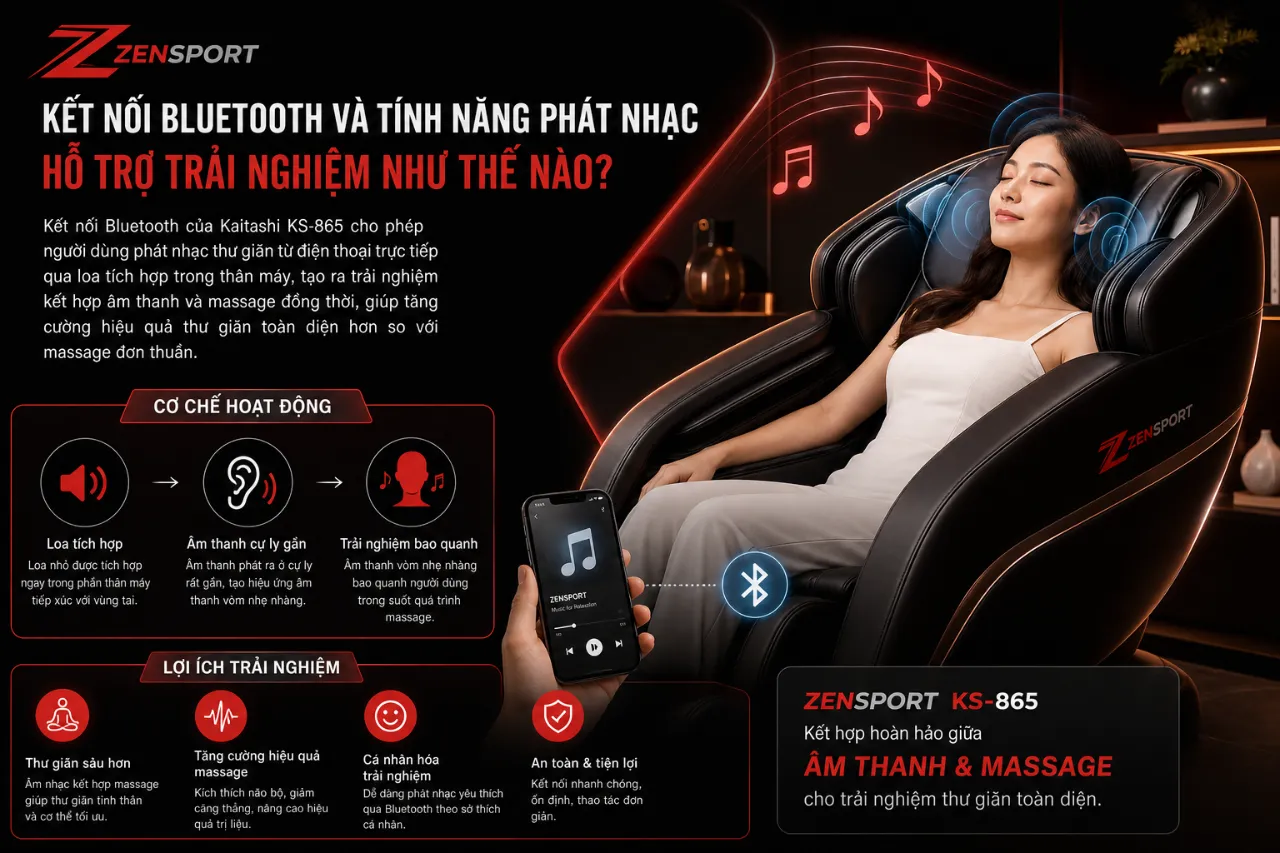 Kết nối Bluetooth và tính năng phát nhạc hỗ trợ trải nghiệm như thế nào?