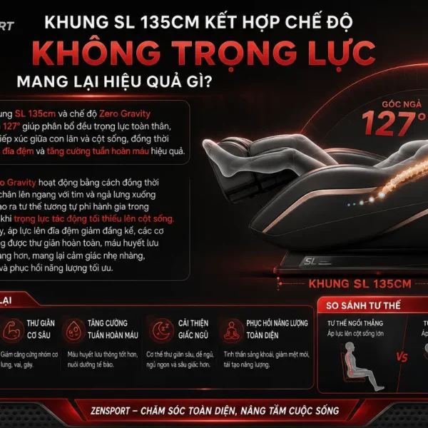 Ghế Massage Okasa OS-888: Con Lăn 4D, Khung SL 135cm