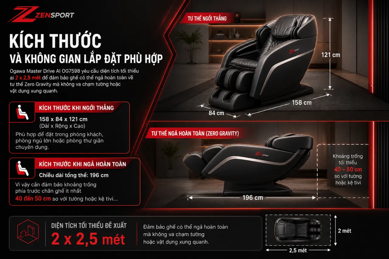 Kích Thước Và Không Gian Lắp Đặt Phù Hợp