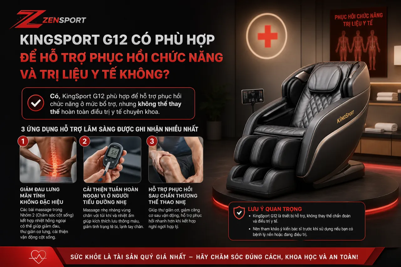 KingSport G12 Có Phù Hợp Để Hỗ Trợ Phục Hồi Chức Năng Và Trị Liệu Y Tế Không?