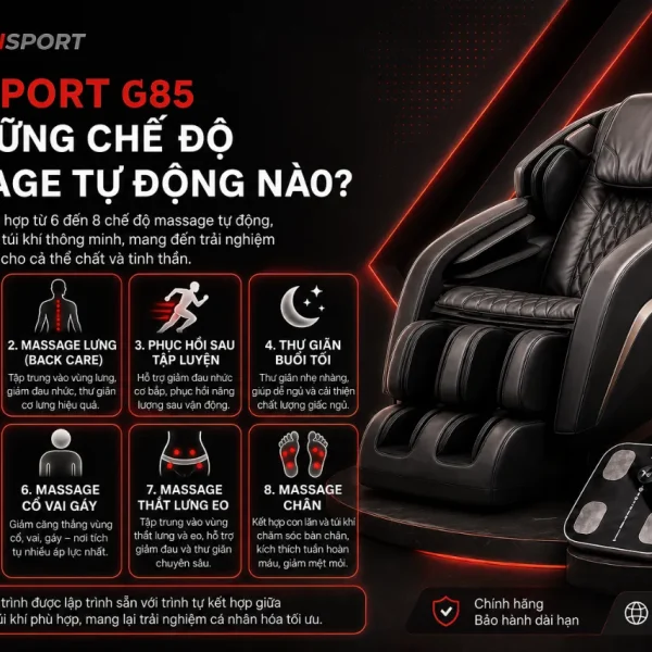 Ghế Massage KingSport G85: KingSonic, Kingtech Touch Pro