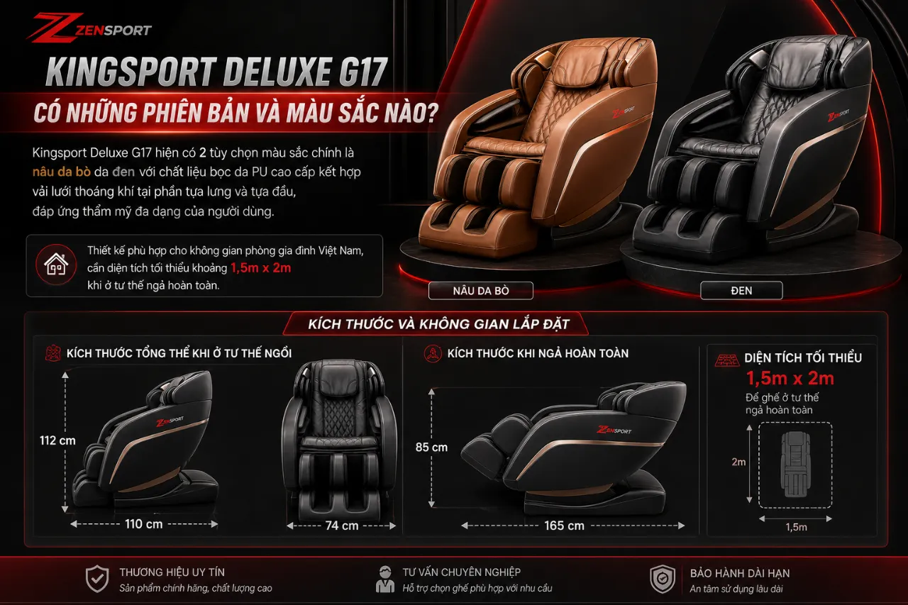 Kingsport Deluxe G17 Có Những Phiên Bản Và Màu Sắc Nào?