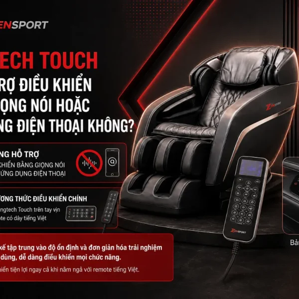 Ghế Massage KingSport G9: Warmtech, Kingtech Touch, Điều Khiển Tiếng Việt