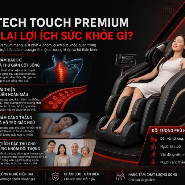 Ghế Massage Kingsport G50: Kingtech Touch Premium, 18 Bài Massage