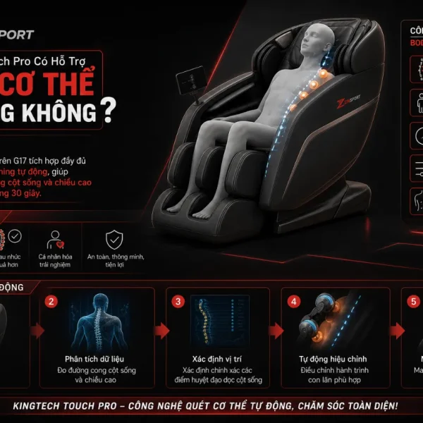 Ghế Massage Kingsport Deluxe G17: Kingtech Touch Pro, KingSonic