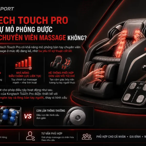Ghế Massage KingSport G12: Kingtech Touch Pro, 25 Bài Massage Chuyên Sâu