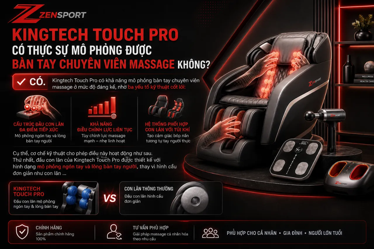 Kingtech Touch Pro Có Thực Sự Mô Phỏng Được Bàn Tay Chuyên Viên Massage Không?