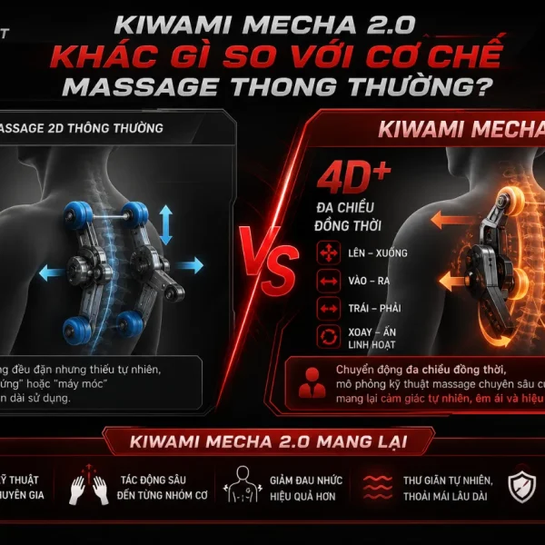 Ghế Massage Fujiiryoki AS840: Kiwami Mecha 2.0, 3D Navi+
