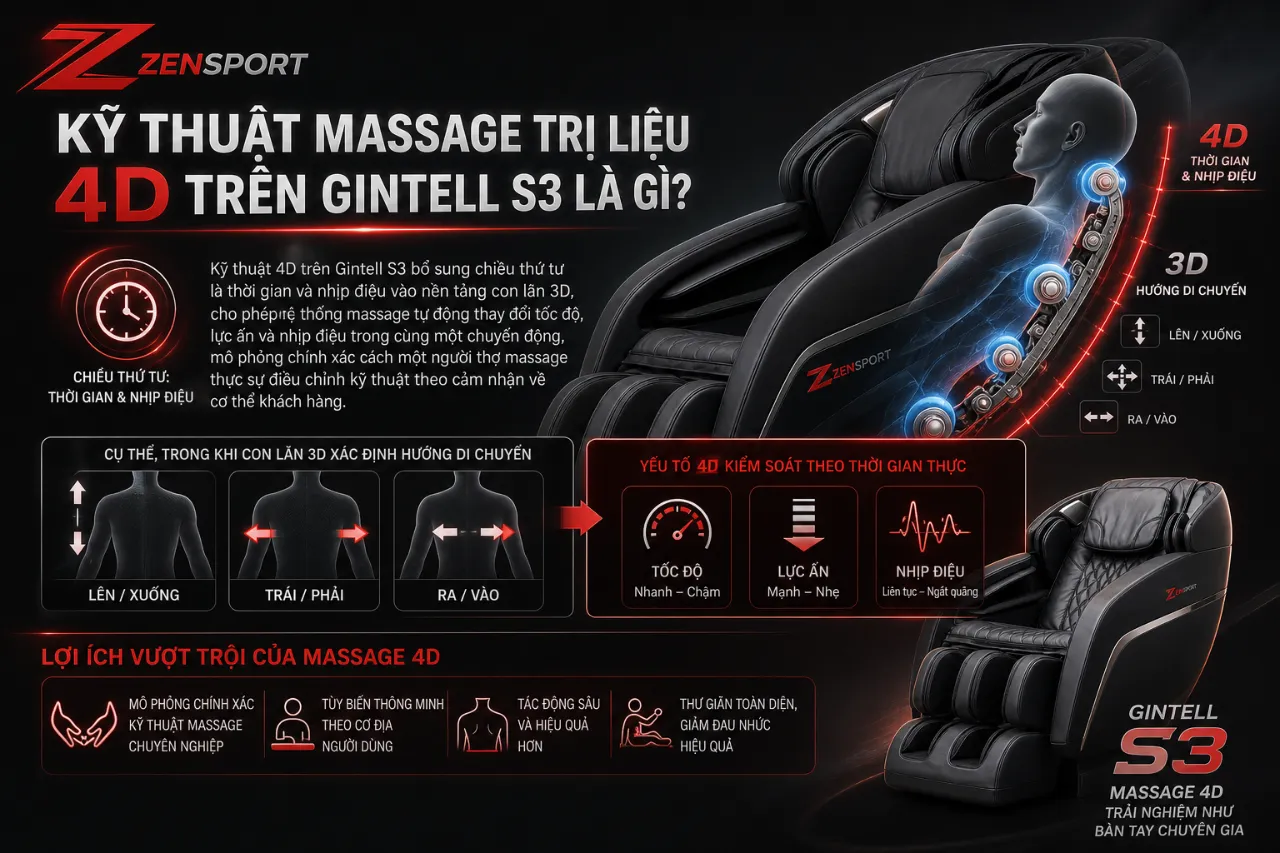 Kỹ Thuật Massage Trị Liệu 4D Trên Gintell S3 Là Gì?