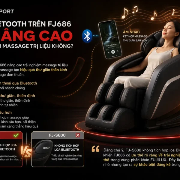 Ghế Massage FUJILUX FJ686: Scan Body AI, Massage Trị Liệu Toàn Thân