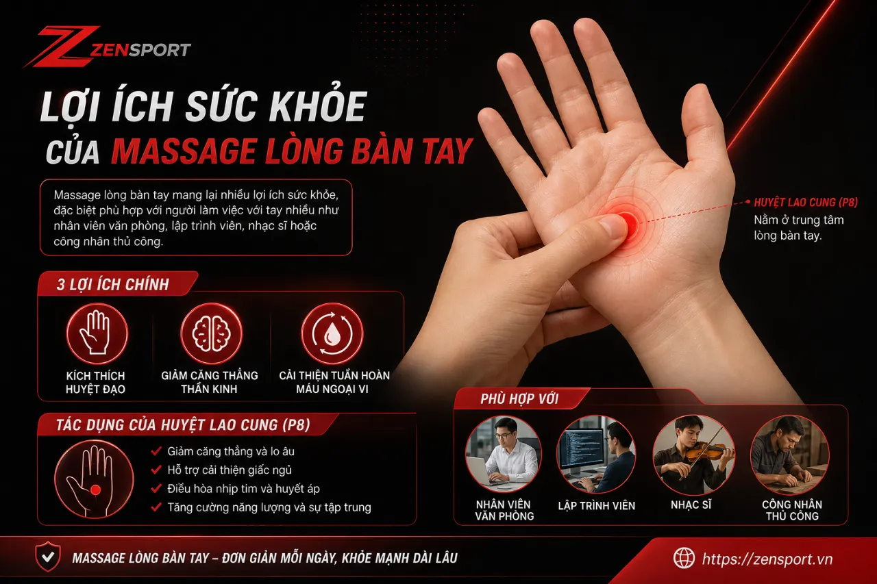 Lợi Ích Sức Khỏe Của Massage Lòng Bàn Tay