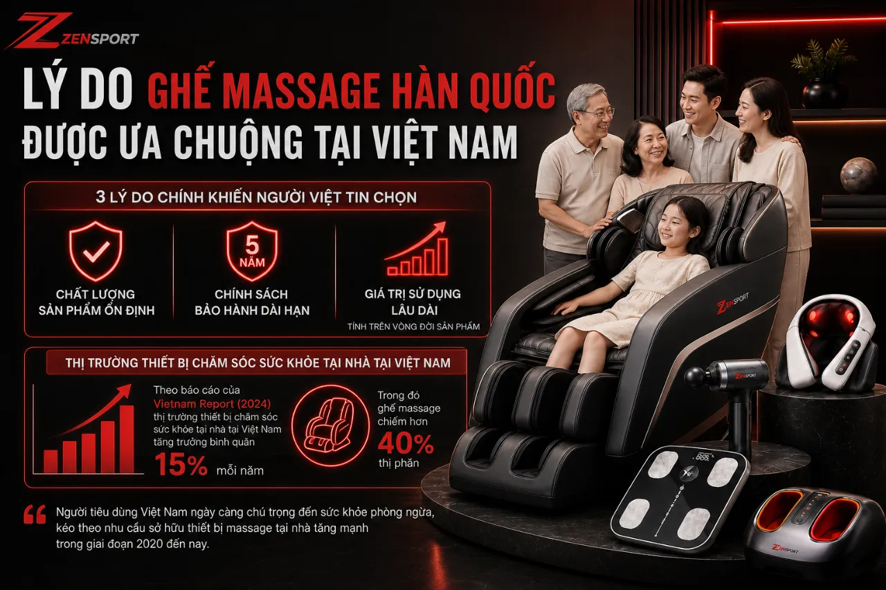 Lý Do Ghế Massage Hàn Quốc Được Ưa Chuộng Tại Việt Nam
