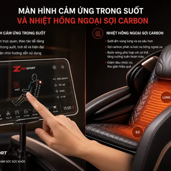 Ghế Massage OKIA eSupremo Plus: 4D Human Touch, Body Scan