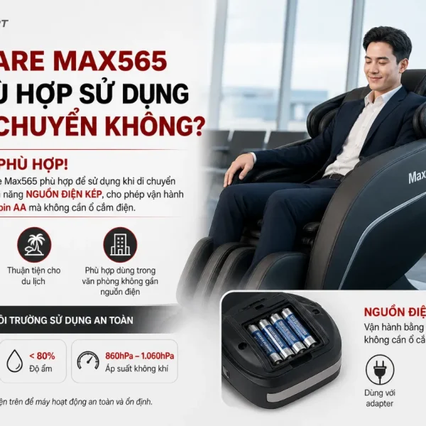 Máy massage mắt Maxcare Max565: 7 chương trình massage, nghe nhạc MP3
