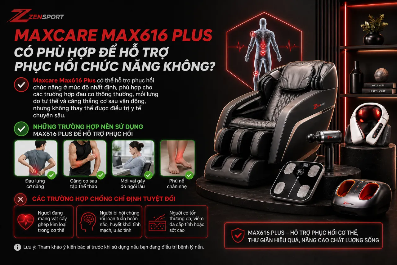 Maxcare Max616 Plus Có Phù Hợp Để Hỗ Trợ Phục Hồi Chức Năng Không?