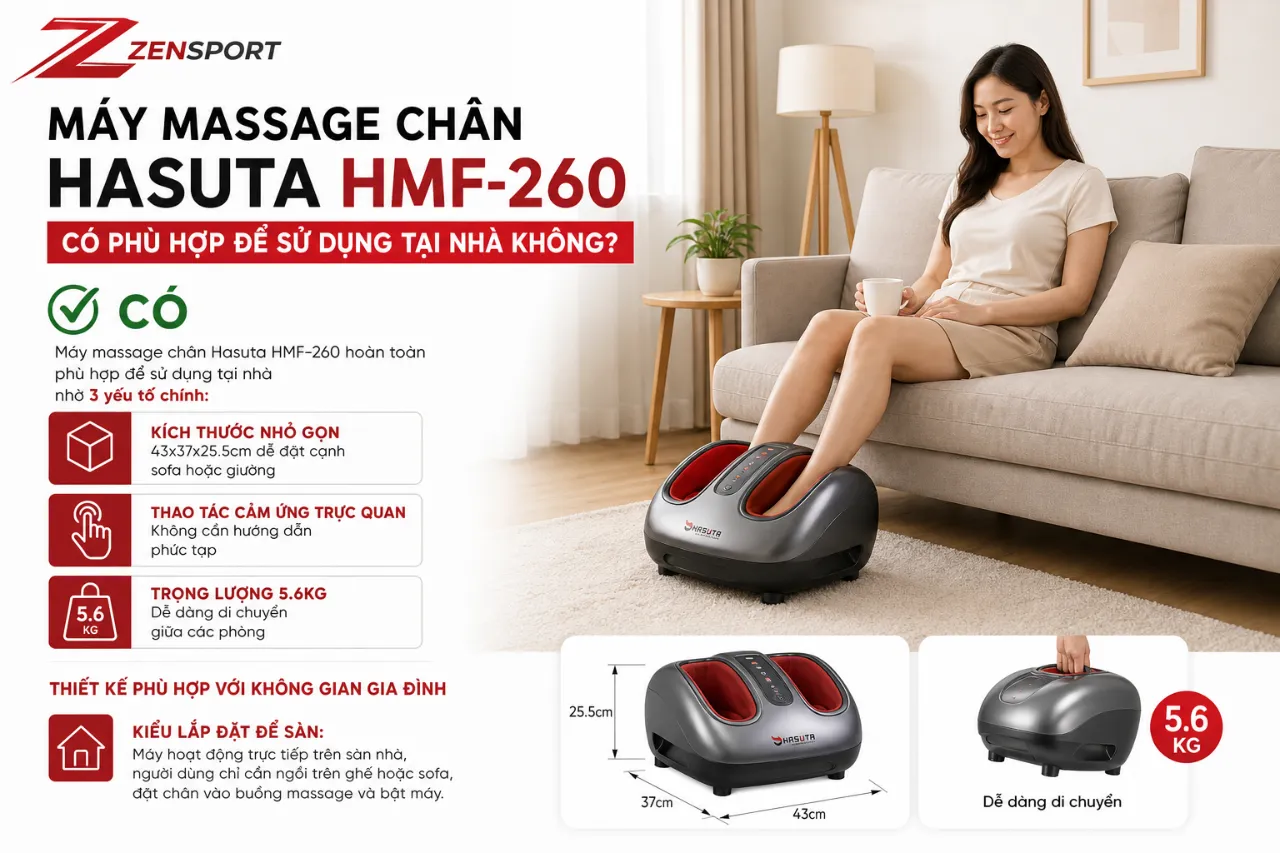 Máy massage chân Hasuta HMF-260 có phù hợp để sử dụng tại nhà không?
