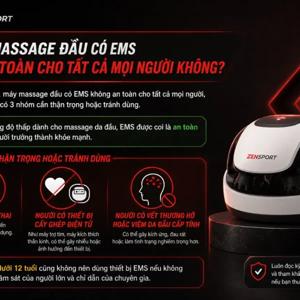 Máy massage đầu Bomidi MG4: EMS, ánh sáng đỏ 660nm