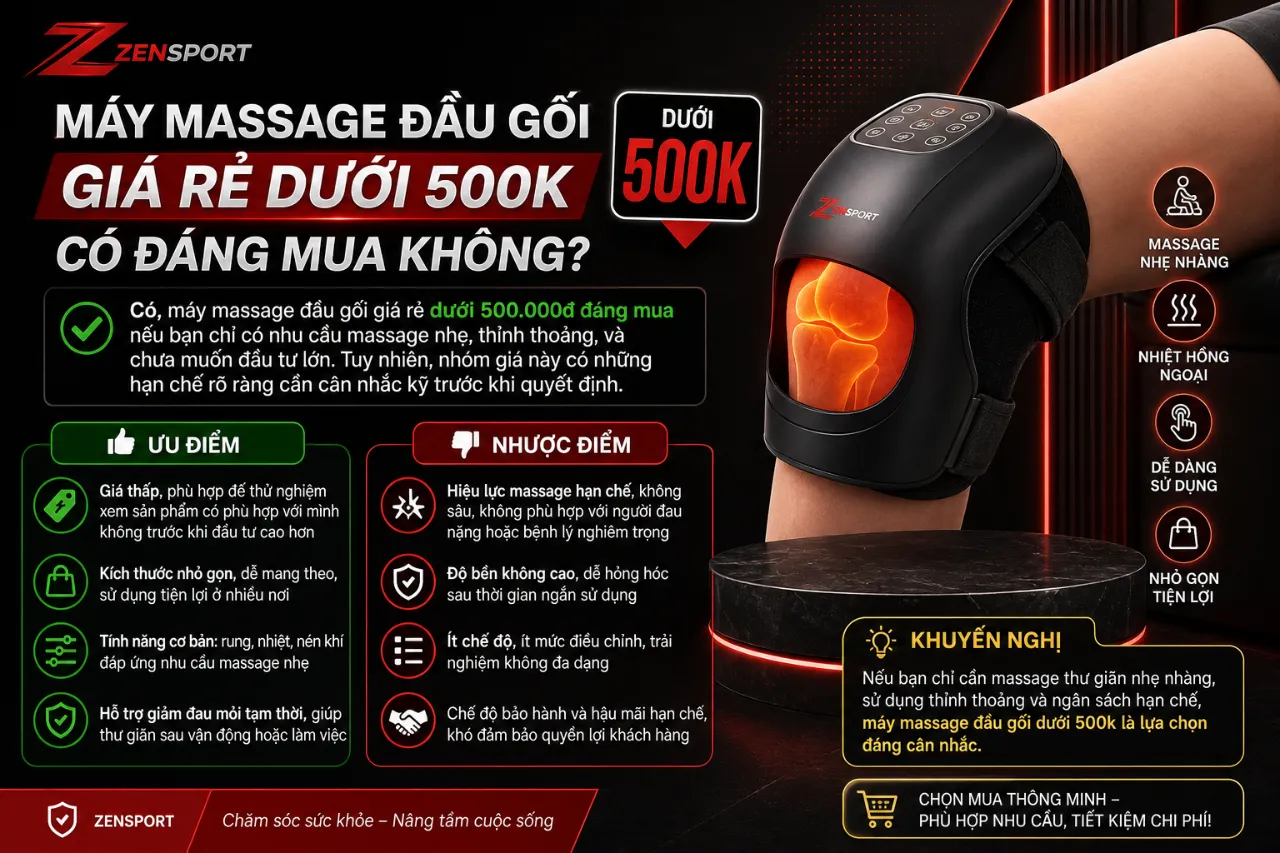 Máy massage đầu gối giá rẻ dưới 500k có đáng mua không?