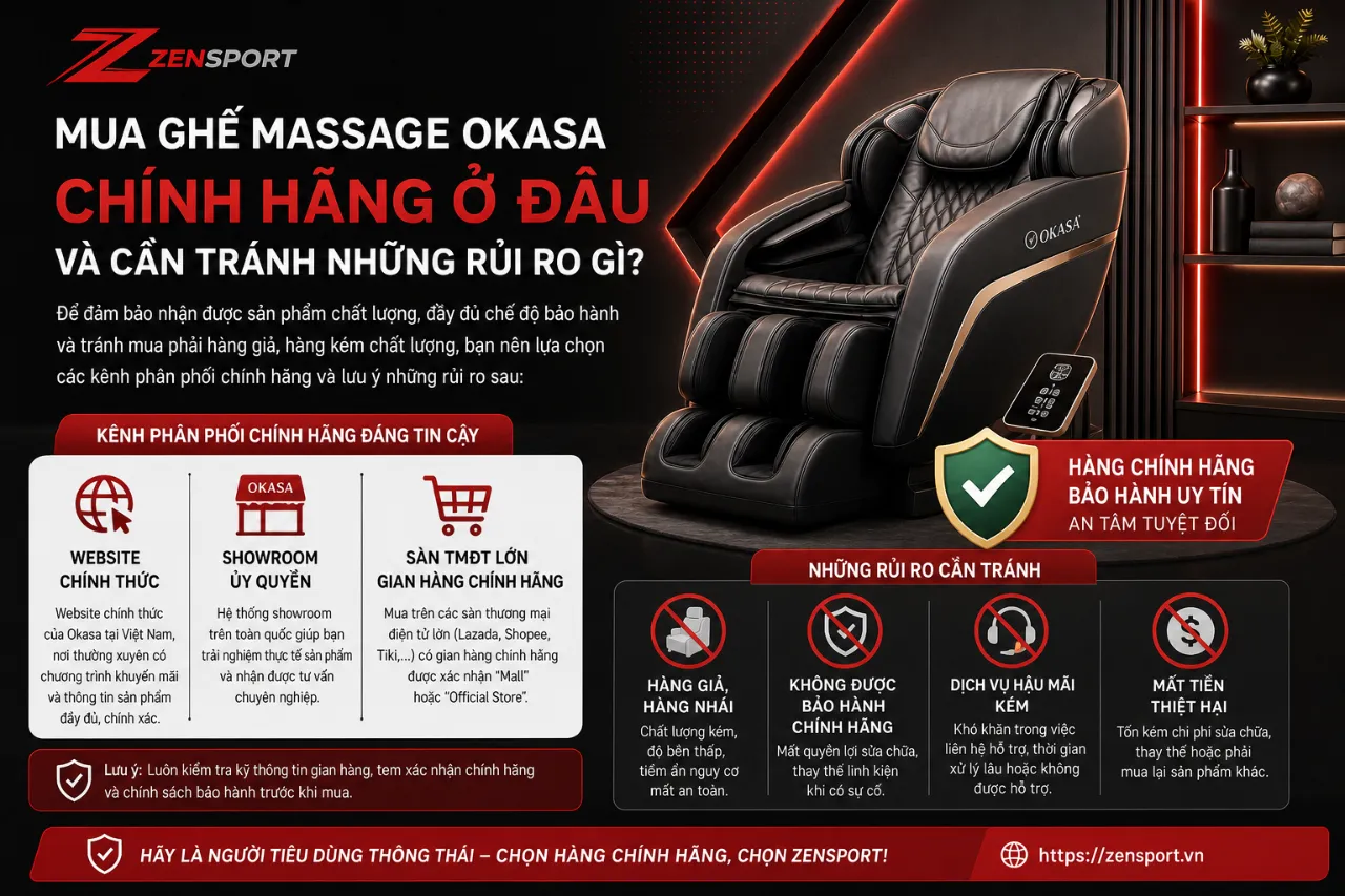 Mua Ghế Massage Okasa Chính Hãng Ở Đâu Và Cần Tránh Những Rủi Ro Gì?