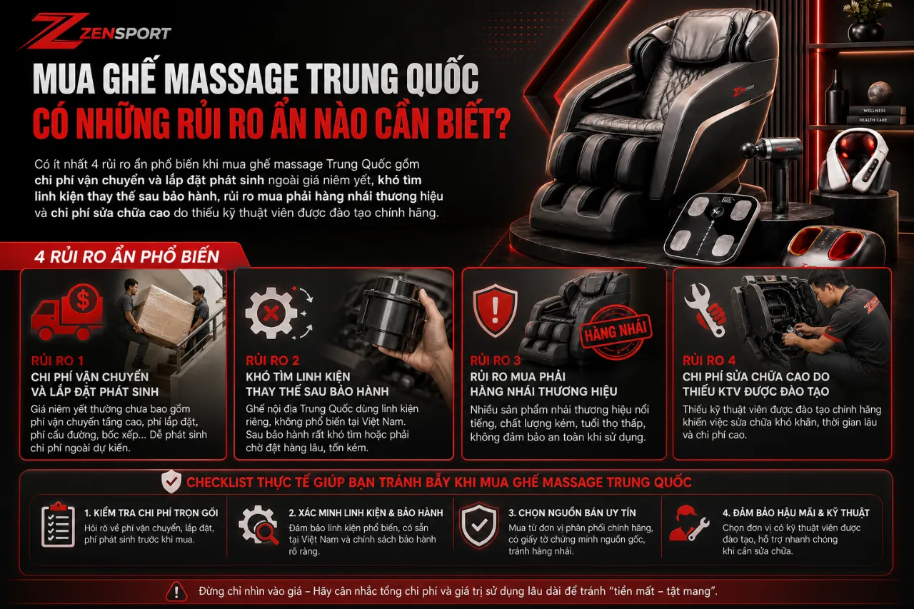 Mua Ghế Massage Trung Quốc Có Những Rủi Ro Ẩn Nào Cần Biết?