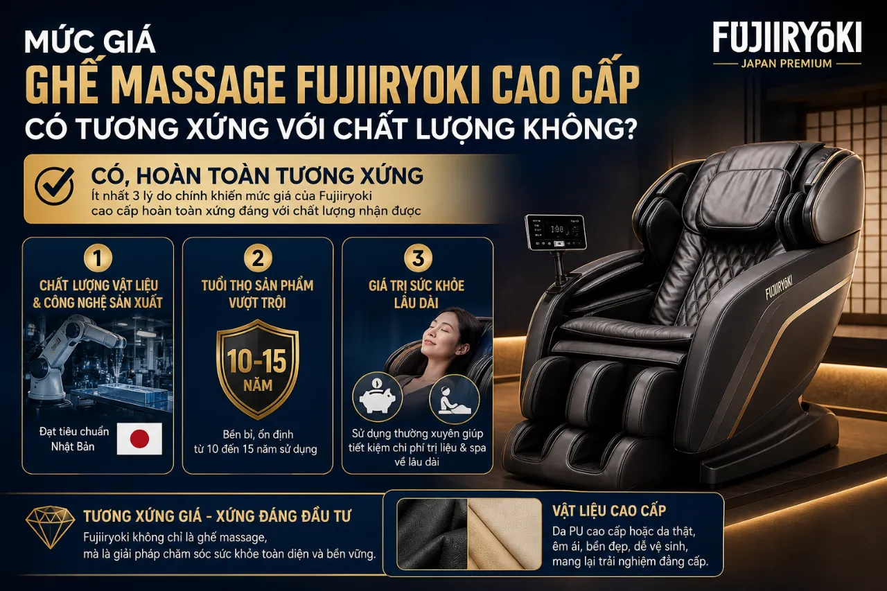 Mức Giá Ghế Massage Fujiiryoki Cao Cấp Có Tương Xứng Với Chất Lượng Không?
