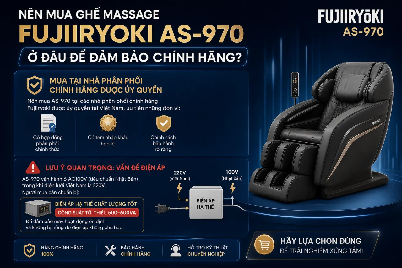 Nên Mua Ghế Massage Fujiiryoki AS-970 Ở Đâu Để Đảm Bảo Chính Hãng?