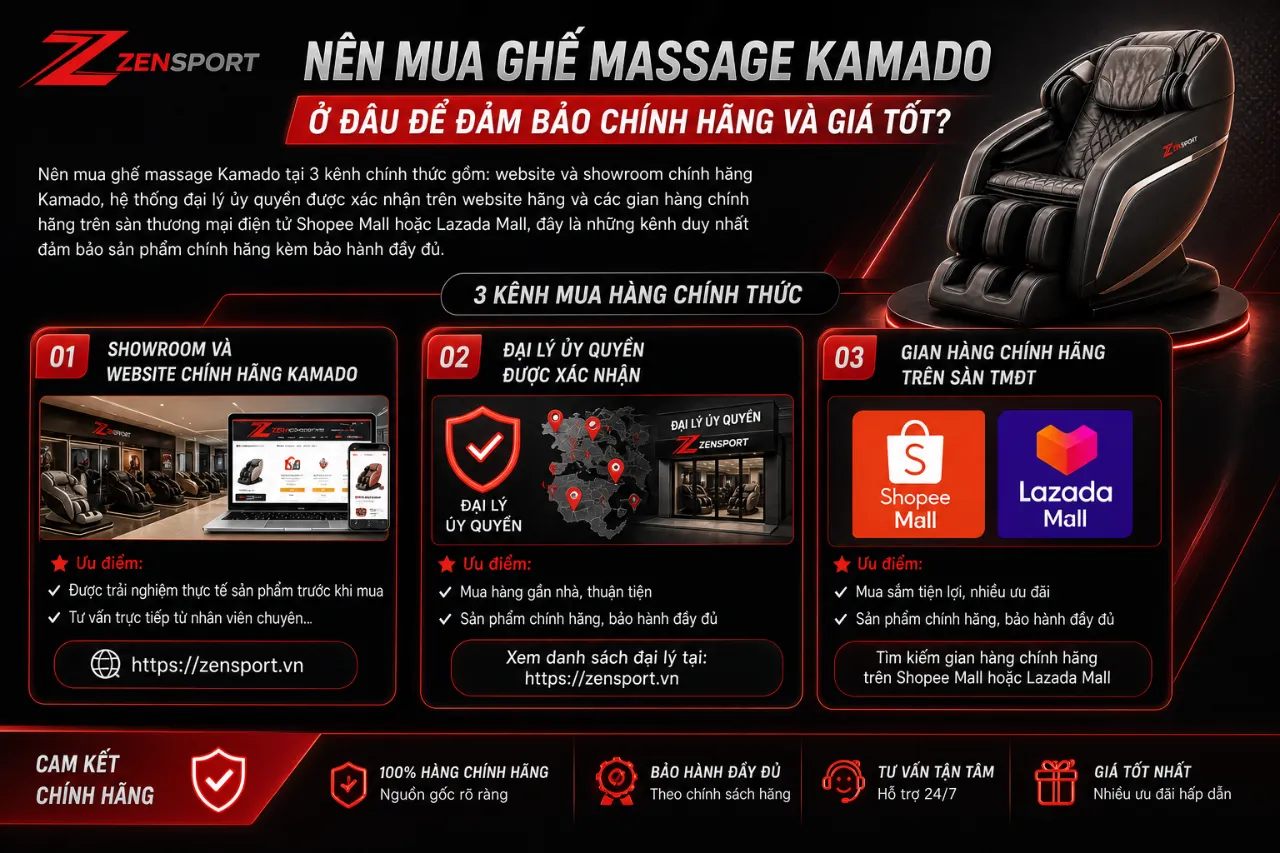 Nên Mua Ghế Massage Kamado Ở Đâu Để Đảm Bảo Chính Hãng Và Giá Tốt?