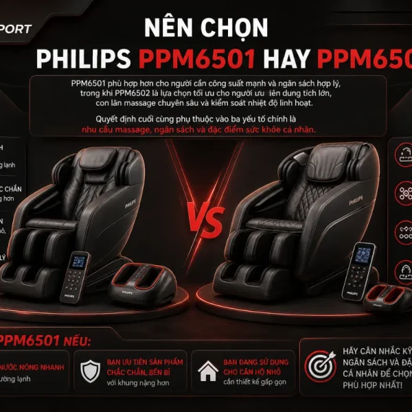 Bồn ngâm chân massage Philips PPM6501: 800W, gấp gọn 8L