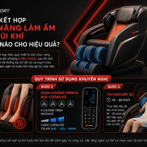 Máy massage chân Momoda SX383: Túi khí 3D, làm ấm